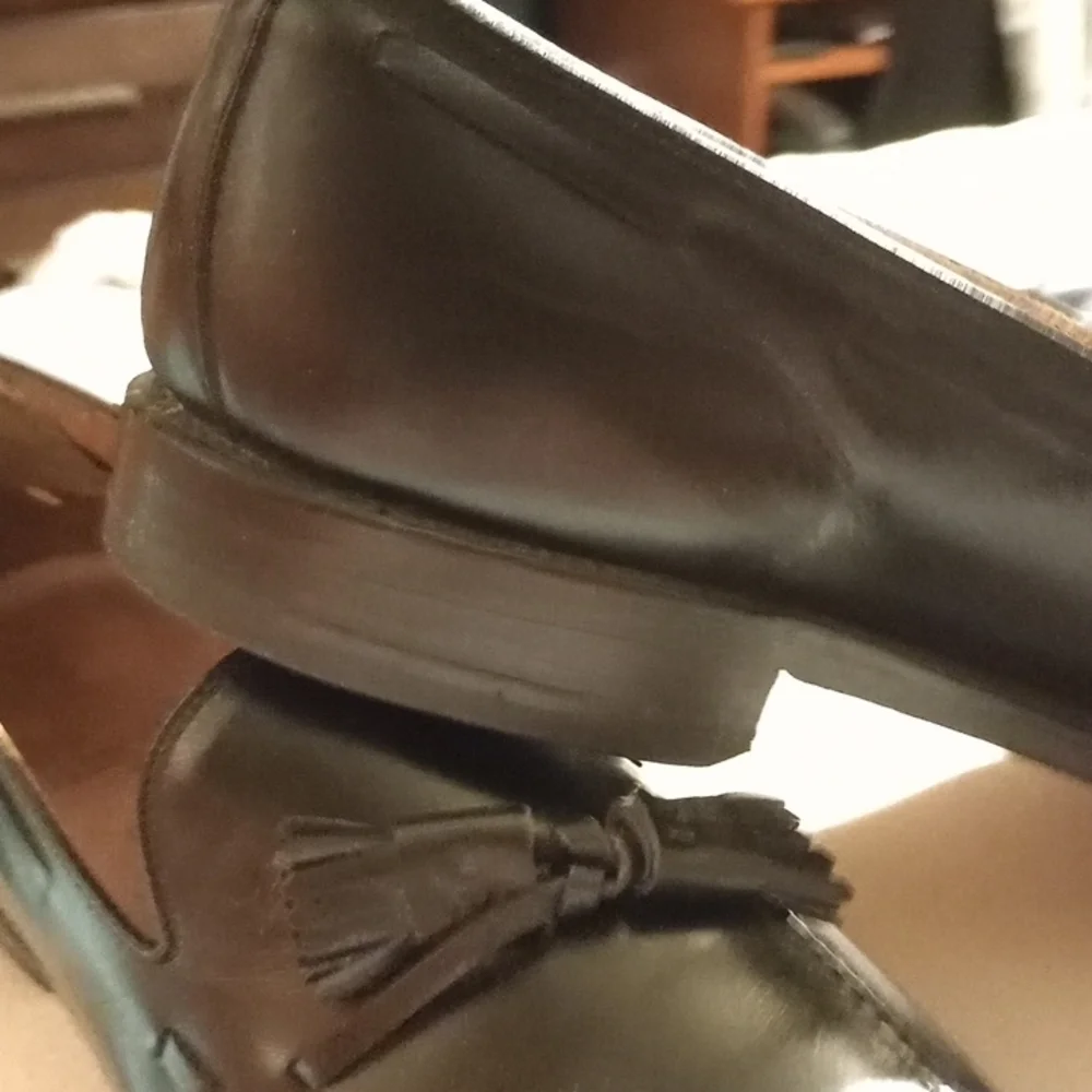 Allen Edmonds Black Leather Slip-On Loafers